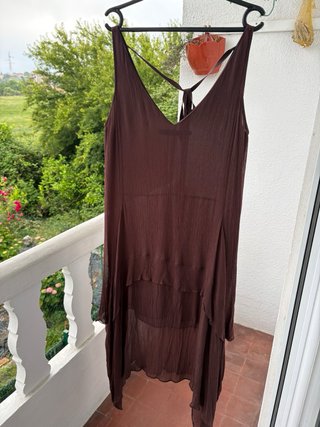 Vestido largo marrón Bimba y Lola