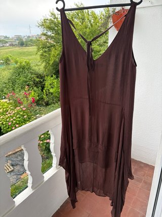 Vestido largo marrón Bimba y Lola