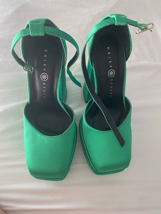 Tacones verdes plataforma
