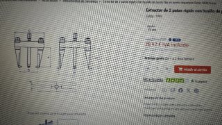 Extractor rodamientos/poleas dos patas FORZA