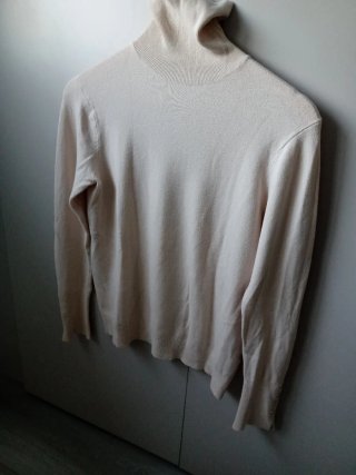 Jersey Zara cuello alto beige mujer XL