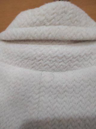 Abrigo Zara Chenilla Blanco Talla M