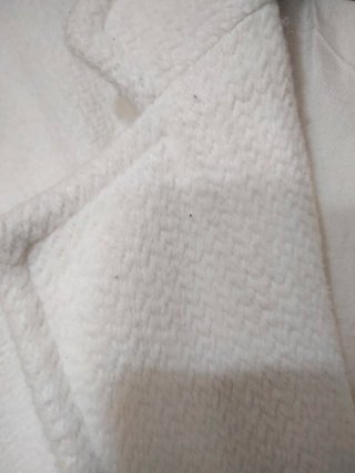 Abrigo Zara Chenilla Blanco Talla M