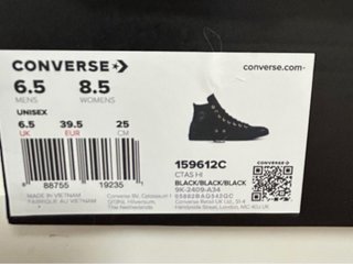 Zapatillas Converse All Star Negras Talla 39.5