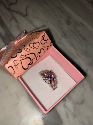 Anillo Inox Circonita Rosada Talla 16
