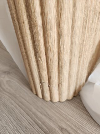 Mesa comedor ovalada madera clara