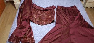 Vestido fiesta lentejuelas morado talla 48