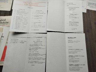 Lote Papeles Antiguos, Medicina 70s, 80s y 90s