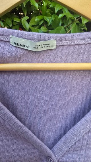 Pull&Bear Cárdigan Morado Talla XS