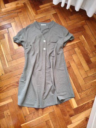 Vestido See the Moon Oversize M/L Verde Oliva