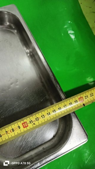 Set di sei vassoi in acciaio per vetrine di tapas