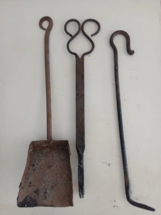 Set Herramientas Chimenea Metal