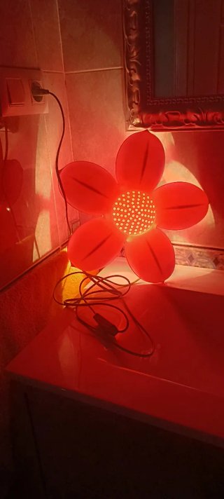 Luz decorativa infantil IKEA SMILA BLOMMA rosa