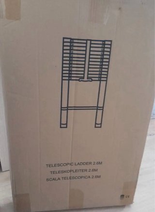 Escalera telescópica plegable de aluminio