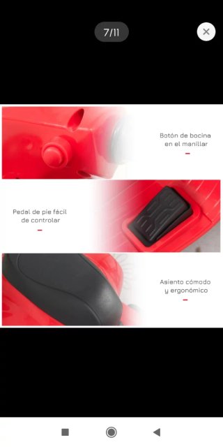 Moto eléctrica Vespa 18-36 meses 6V