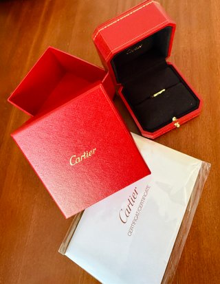Anillo de boda Cartier 1895 Original Oro 18K