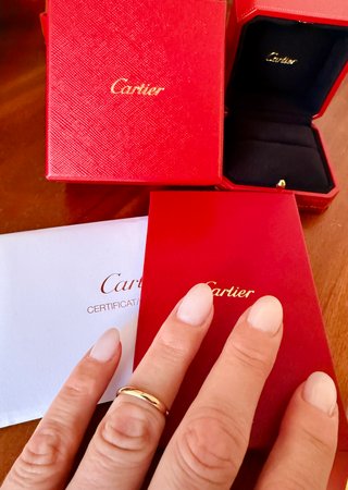 Anillo de boda Cartier 1895 Original Oro 18K