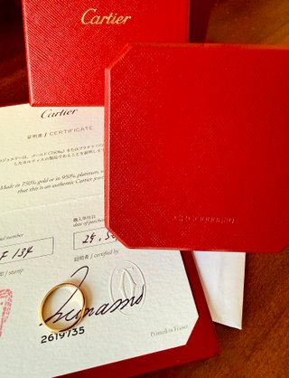 Anillo de boda Cartier 1895 Original Oro 18K