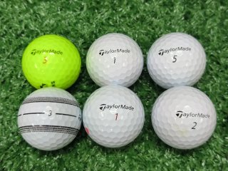 6 Bolas Golf Taylormade TP5/TP5x Perla/AA