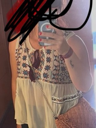 Blusa Celestt bordada semitransparente talla única