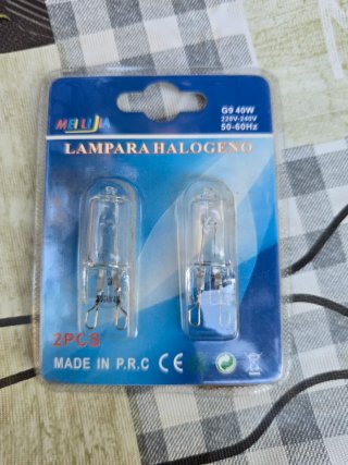 Bombilla Halógena G9 40W MEILIJA (2 uds)