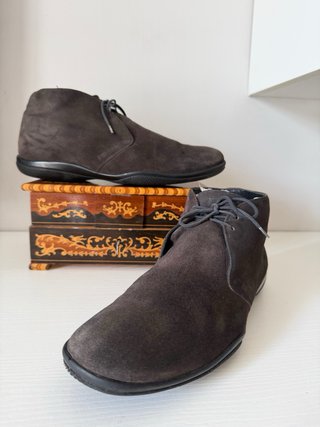 Prada Scarpe Uomo 43 Marrone Scamosciato