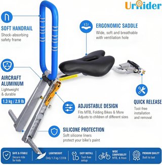 Asiento Plegable Bicicleta Infantil UrRider