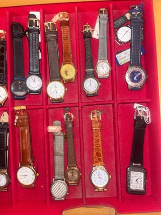 Lote de relojes con correa de cuero/tela