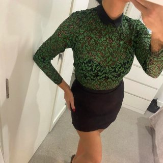 Blusa encaje cuello bebé