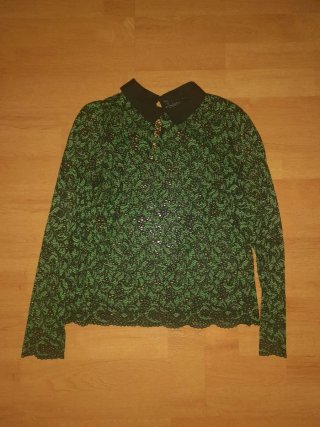 Blusa encaje cuello bebé