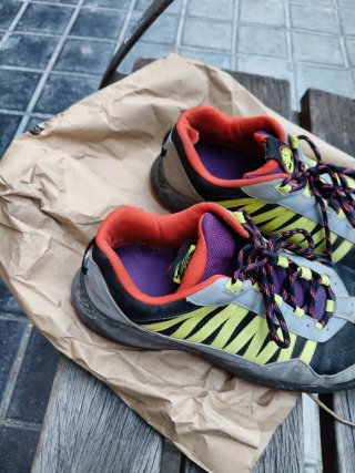 Zapatillas Timberland grises, moradas, rojas y ama