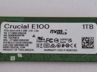 SSD Crucial E100 1TB PCIe 4.0 M.2 NVMe