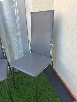 Juego de 6 sillas de comedor grises