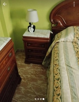 Dormitorio completo madera y mármol