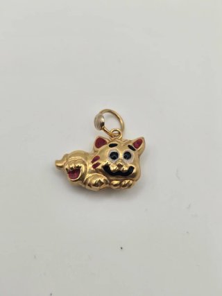 Colgante Gato Oro 18k 2,74gr QUICKGOLD