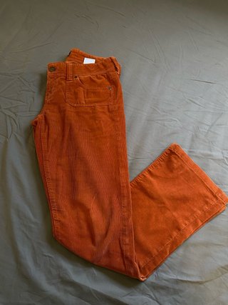 Pantalones de pana naranjas