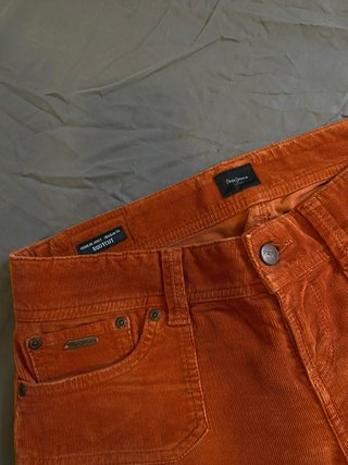 Pantalones de pana naranjas