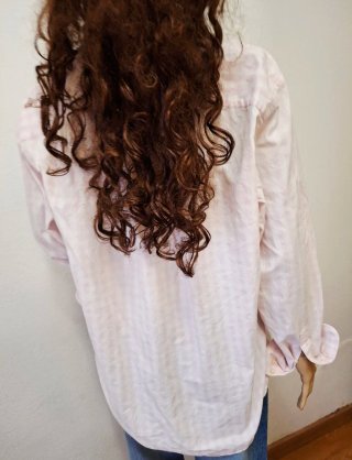 Camisa rosa y blanca a cuadros