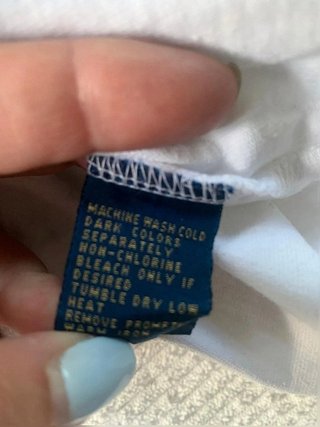 Polo Chaps Ralph Lauren vintage blanco logo escudo bordado talla M