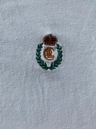 Polo Chaps Ralph Lauren vintage blanco logo escudo bordado talla M