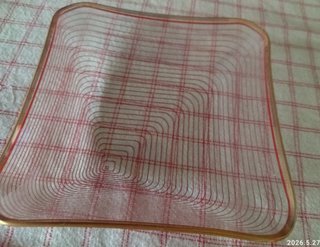 Set 4 Piattini Vetro Rosa