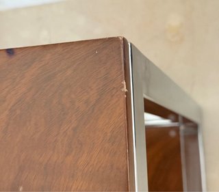 Mesa auxiliar moderna madera y metal