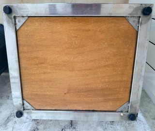 Mesa auxiliar moderna madera y metal