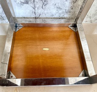 Mesa auxiliar moderna madera y metal