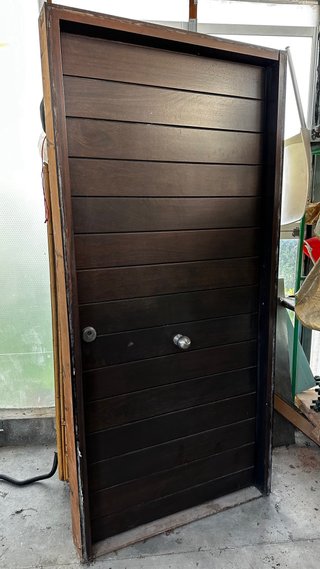 Puerta blindada madera entrada casa
