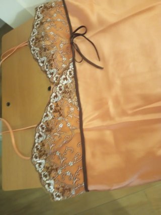 Camicia da notte sottoveste arancione XL