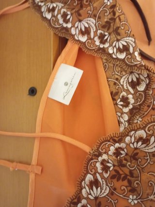 Camicia da notte sottoveste arancione XL