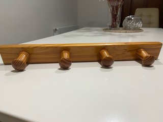 Confezione di 2 appendiabiti da parete in legno massello