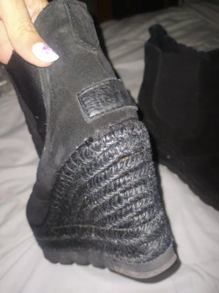 Botines de yute negros