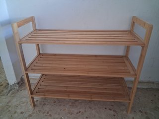 Mueble auxiliar zapatero de bambú